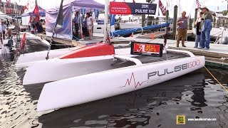 2016 Corsair Pulse 600 20ft Trimaran  Walkaround  2015 Annapolis Sail Boat Show [upl. by Wsan]