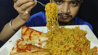 ASMR MUKBANGSPICY MASALA MAGGIALOO PATTIES EATING ASMR SHOWFOOD EATING VIDEO [upl. by Sibylla]