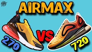 Nike Air Max 270 vs Air Max 720 Whats More Comfortable [upl. by Hillier]