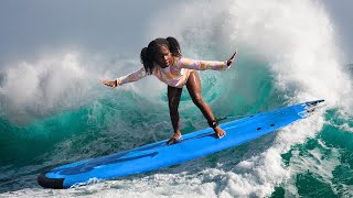 Surprising Tyanna with Surf Lessons [upl. by Mizuki]