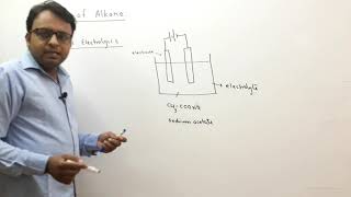 Class 11 Hydrocarbons  kolbes electrolysis [upl. by Heeley]