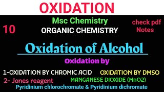 Oxidation of Alcohol Chromic acid DMSO  MnO2  PCC  mscchemistrynotes itschemistrytime [upl. by Irmine801]