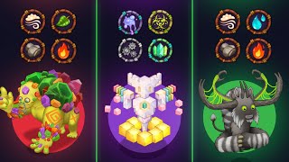 ALL QUAD Element Monsters  My Singing Monsters  MSM [upl. by Ahsenet]