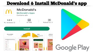 How to Download and Install McDonalds app on Android Device  Download McDonalds  Techno Logic [upl. by Riplex111]