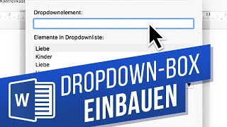 Word Eine Auswahlliste einfügen  DropdownListe in Word erstellen [upl. by Lorou]