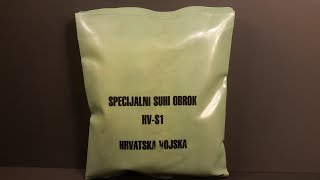 1993 Croatian Special Dry Ration Review Freeze Dried Recon Patrol MRE Tasting Test [upl. by Ralina679]