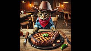 to see steak and die cat cowboycat cowboydance Big Texan Steak Ranch Amarillo [upl. by Eentihw]