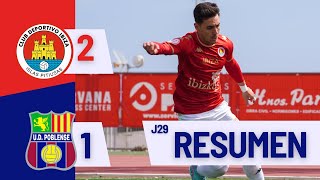 CD IBIZA VS UD POBLENSE  RESUMEN  J29 [upl. by Loss789]