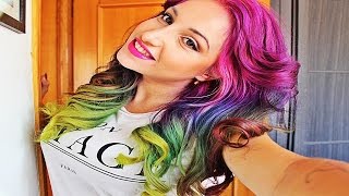 Como tener pelo arco iris  DIY rainbow hair [upl. by Roskes]