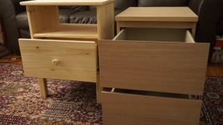 Ikea TARVA Nightstand vs MALM 2Drawer Chest [upl. by Atsyrhc]