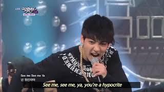 BTS  We Are Bulletproof Pt 2 amp No More Dream 20130629 Music Bank w Eng Lyrics [upl. by Russell]