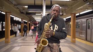 NYC Subway Musician The Saxman [upl. by Orlan]