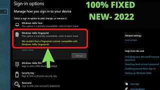 100 FIXED We Couldnt Find a Fingerprint Scanner Compatible With Windows Hello Fingerprint Win1011 [upl. by Milli]