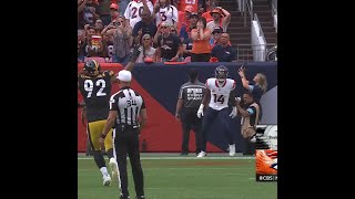 Cory Trice intercepts the Bo Nix pass vs Denver Broncos [upl. by Einnahpets985]