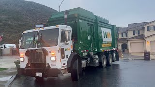 Waste Management McNeilus ZR Side Loader 108037 [upl. by Eatnahs164]