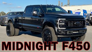 2024 Ford F450 Platinum MIDNIGHT 25” Leveled on 37s amp 24” JTX Wheels [upl. by Oikim822]