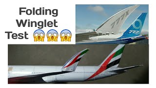 quotFOLDING WINGLETS TESTquot for the Boeing 7779X Emirates PapercraftPapermodel [upl. by Kyte]