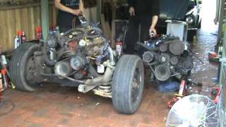 Dueling V8s  Ford 351 Vs Chev 350  No Exhaust High Quality [upl. by Ayal]