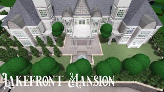 Bloxburg  Lakefront Mansion Tour  14m [upl. by Sirenay]