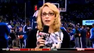 Doris Burke ESPN Reporter curses on live TV after messing up lines [upl. by Beltran]