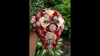 DIY Cascade Waterfall Brooch Bouquet l Easy Decorating l Glue Method [upl. by Spain916]