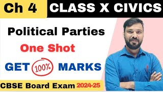 Political parties one shot 📚🔥CBSE Class 10th 202435 [upl. by Mireille]