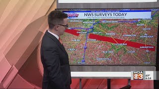 NWS surveying storm damage today [upl. by Recor666]