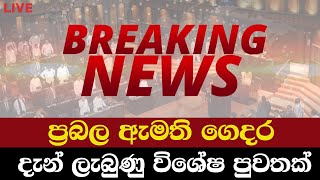 ප්‍රබල ඇමති ගෙදරමෙන්න දැන් ලැබුණු විශේෂ පුවතක්  Breaking News [upl. by Xenos]