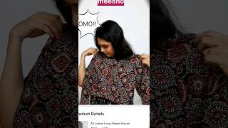 206 Rs Cheap Blouse 😍  Ajrakh Blouse Designs Readymade Blouse Meesho Blouse Haulonam [upl. by Lait]