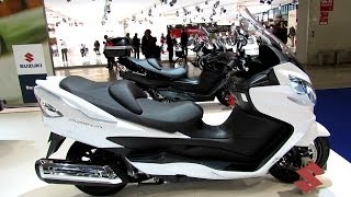 2014 Suzuki Burgman 400 ABS Walkaround  2013 EICMA Milan Motorcycle Exibition [upl. by Ainafetse]