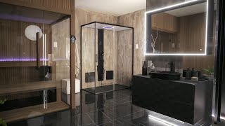 SN Project Design amp Gruppo Geromin Hafro Geromin SaunaVita bathroom wellness exclusive sauna [upl. by Seuqirdor]