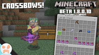 CROSSBOWS  Minecraft Bedrock Beta 18010 Features amp Changes [upl. by Nemad]