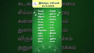 இன்றைய ராசிபலன் 21112024  Daily Rasi palan Tamil  Daily Horoscope  Indraya Rasi palan [upl. by Eeryk]