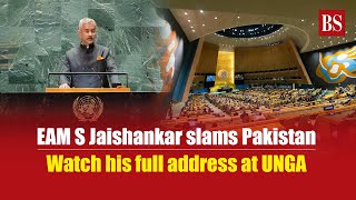 EAM S Jaishankar slams Pakistan Watch his full address at UNGA [upl. by Dygall]