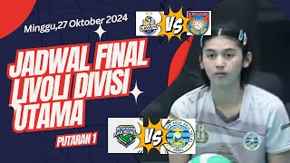 Jadwal Final Livoli Divisi Utama Putaran I 2024  hasil laga 26 oktober  klasemen [upl. by Nylesor460]