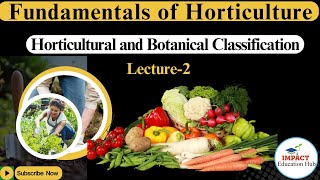 Fundamentals of Horticulture II Horticultural and Botanical Classification [upl. by Noned]