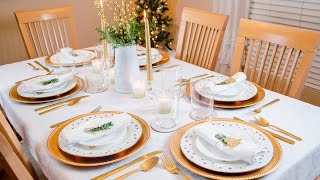 Christmas Tablescape  Christmas Table Setting Decoration [upl. by Ayotak]