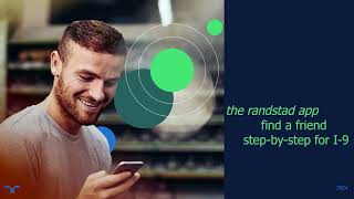 randstad app  how to complete the I9 find a friend process  English [upl. by Odnolor]