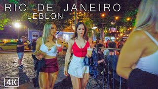 🇧🇷 Leblon Nightlife  Rio de Janeiro Brazil  4K UHD [upl. by Ruffo]