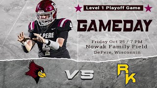 De Pere Redbirds vs Milwaukee Rufus King Varsity Football [upl. by Varden]