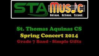 STA Grade 7 Band 2014  Simple Gifts [upl. by Ignacio]