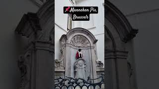 Manneken Pis Brussels Belgium belgium travel mannekenpis city landmarks tourist [upl. by Leta]