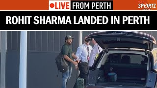 LIVE From Perth Airport  India Team Captian Rohit Sharma arrives in Australia  IND vs AUS  BGT [upl. by Annawt]