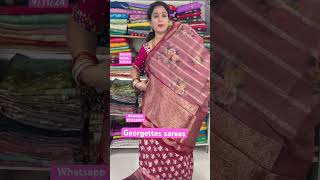 Georgettes sarees  ₹ 4295  9515222071  shorts fashion sarees youtube sreenavamediasarees [upl. by Dymphia]