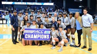 UNC Volleyball Carolina Stuffs Duke Claims ACC Title [upl. by Suzan]