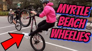 WHEELIES THROUGH MYRTLE BEACH SOUTH CAROLINA AT NIGHT RIDEOUT [upl. by Merideth916]