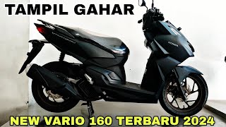 REVIEW VARIO 160 TERBARU 2024 VERSI ABS HITAM DOFF TAMPIL LEBIH GAHAR [upl. by Ahsenat]