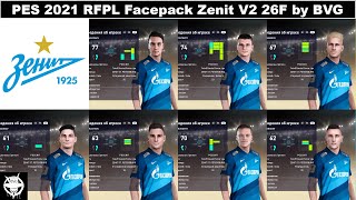 PES 2021 RFPL Facepack Zenit V2 26F by BVG [upl. by Almap957]