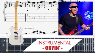 Guitar Tab  Joe Satriani  Cryin  Instrumental Melody Tutorial  Gitar Tab [upl. by Stegman]