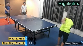 TT Fun Games Djoe Li Ming vs Chin BengBian Xi Singapore 19 Jan 2024 [upl. by Aelegna384]